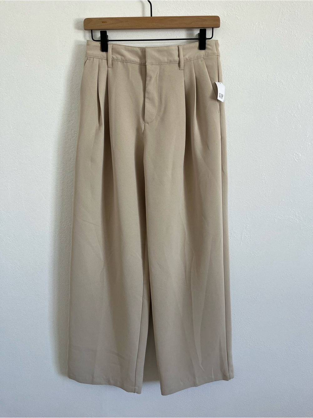 Gap Easy Trouser Cream Beige Size 4 New